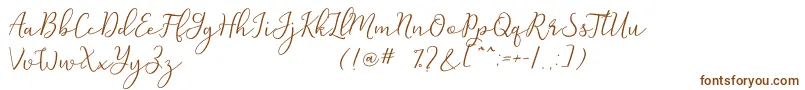 Шрифт Michel Flow Dafont – коричневые шрифты на белом фоне