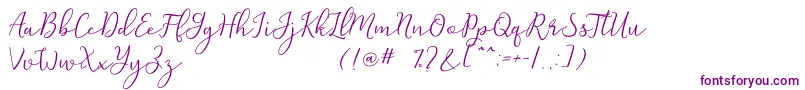 Michel Flow Dafont Font – Purple Fonts on White Background