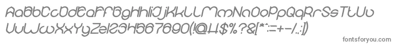 フォントMICHELLE Bold Italic – 白い背景に灰色の文字