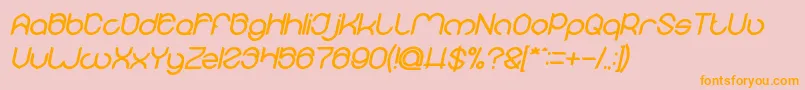 MICHELLE Bold Italic Font – Orange Fonts on Pink Background