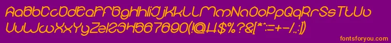 MICHELLE Bold Italic Font – Orange Fonts on Purple Background