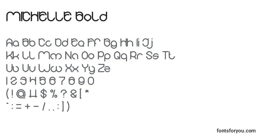 Czcionka MICHELLE Bold – alfabet, cyfry, specjalne znaki