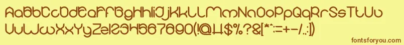 MICHELLE Bold Font – Brown Fonts on Yellow Background