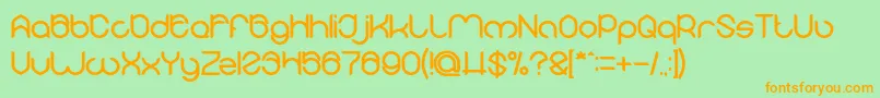 MICHELLE Bold Font – Orange Fonts on Green Background