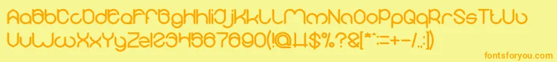 MICHELLE Bold Font – Orange Fonts on Yellow Background