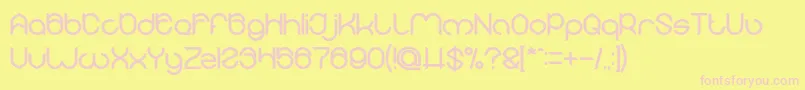 fuente MICHELLE Bold – Fuentes Rosadas Sobre Fondo Amarillo