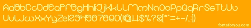 MICHELLE Bold Font – Yellow Fonts on Orange Background