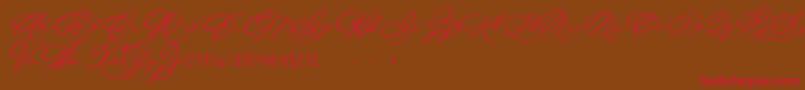 Michelle Fellicia Font – Red Fonts on Brown Background
