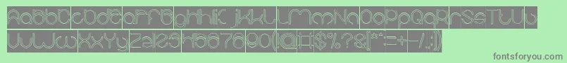 MICHELLE Hollow Inverse Font – Gray Fonts on Green Background