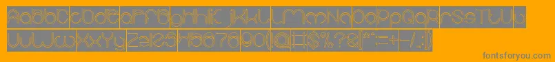MICHELLE Hollow Inverse Font – Gray Fonts on Orange Background