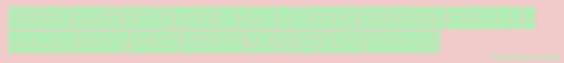 MICHELLE Hollow Inverse Font – Green Fonts on Pink Background