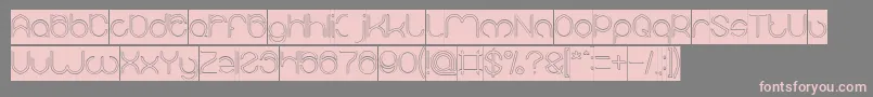 fuente MICHELLE Hollow Inverse – Fuentes Rosadas Sobre Fondo Gris