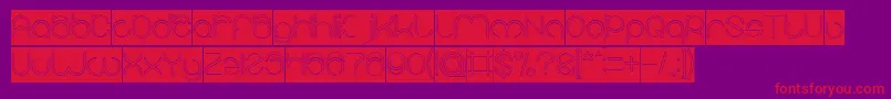 MICHELLE Hollow Inverse Font – Red Fonts on Purple Background