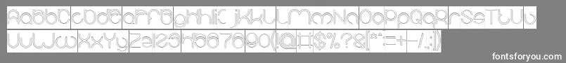 MICHELLE Hollow Inverse Font – White Fonts on Gray Background