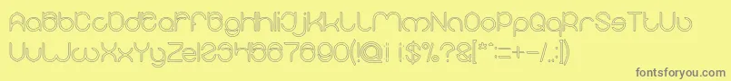 MICHELLE Hollow Font – Gray Fonts on Yellow Background