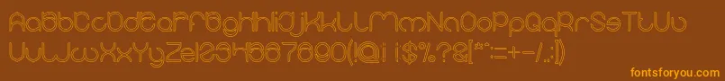 MICHELLE Hollow Font – Orange Fonts on Brown Background