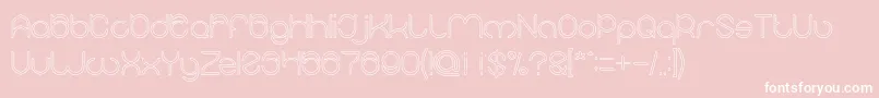 MICHELLE Hollow Font – White Fonts on Pink Background