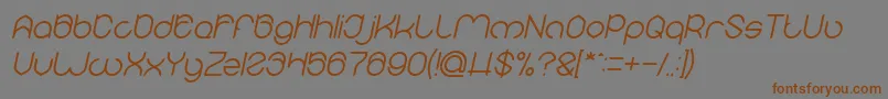 MICHELLE Italic-Schriftart – Braune Schriften auf grauem Hintergrund