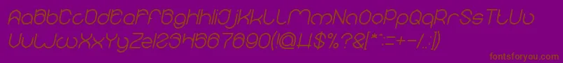 MICHELLE Italic Font – Brown Fonts on Purple Background