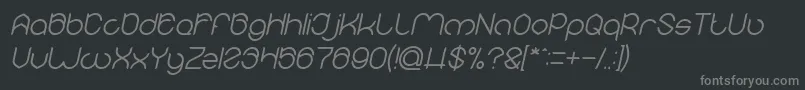 MICHELLE Italic Font – Gray Fonts on Black Background
