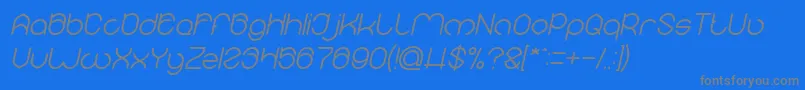 Saiba mais sobre a fonte MICHELLE Italic Fonte MICHELLE Italic – fontes cinzas em um fundo azul