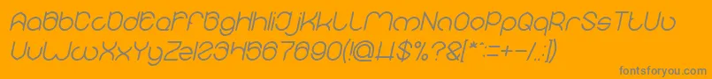 MICHELLE Italic-Schriftart – Graue Schriften auf orangefarbenem Hintergrund