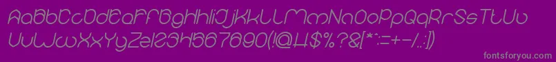Czcionka MICHELLE Italic – szare czcionki na fioletowym tle