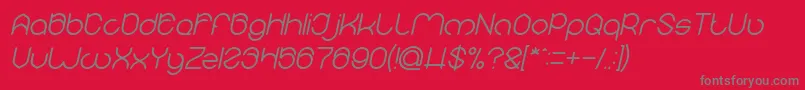 MICHELLE Italic Font – Gray Fonts on Red Background