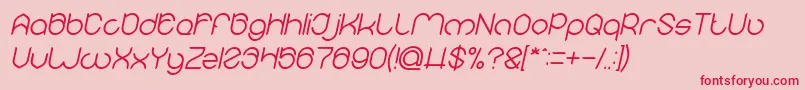 MICHELLE Italic Font – Red Fonts on Pink Background