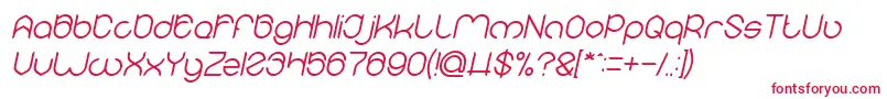 MICHELLE Italic Font – Red Fonts on White Background