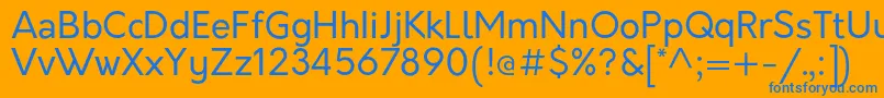 OrkneyRegular Font – Blue Fonts on Orange Background