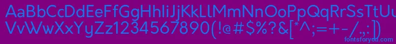 OrkneyRegular Font – Blue Fonts on Purple Background