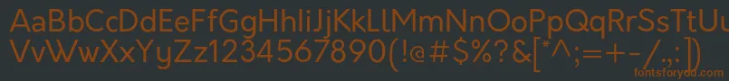 OrkneyRegular Font – Brown Fonts on Black Background