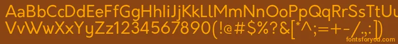 OrkneyRegular Font – Orange Fonts on Brown Background