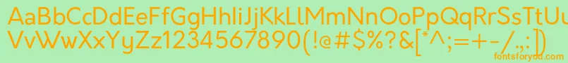 Шрифт OrkneyRegular – оранжевые шрифты на зелёном фоне