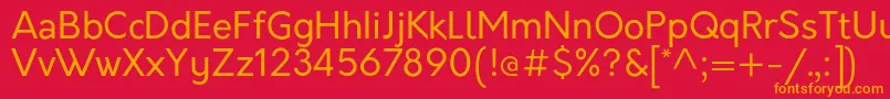 OrkneyRegular Font – Orange Fonts on Red Background