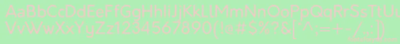 OrkneyRegular Font – Pink Fonts on Green Background