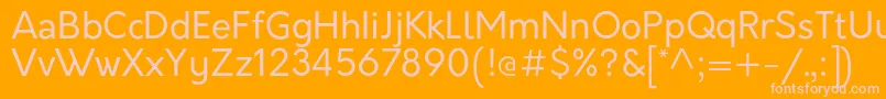 OrkneyRegular Font – Pink Fonts on Orange Background