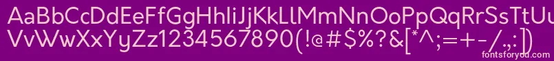 OrkneyRegular Font – Pink Fonts on Purple Background