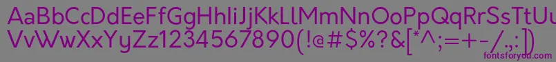 Шрифт OrkneyRegular – фиолетовые шрифты на сером фоне