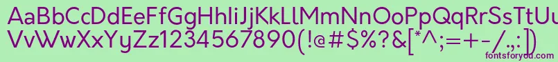 OrkneyRegular Font – Purple Fonts on Green Background