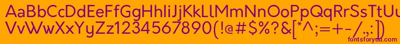 OrkneyRegular Font – Purple Fonts on Orange Background