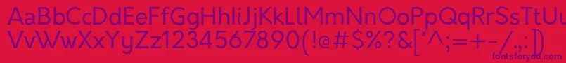 OrkneyRegular Font – Purple Fonts on Red Background
