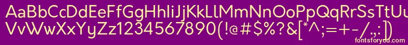 OrkneyRegular Font – Yellow Fonts on Purple Background
