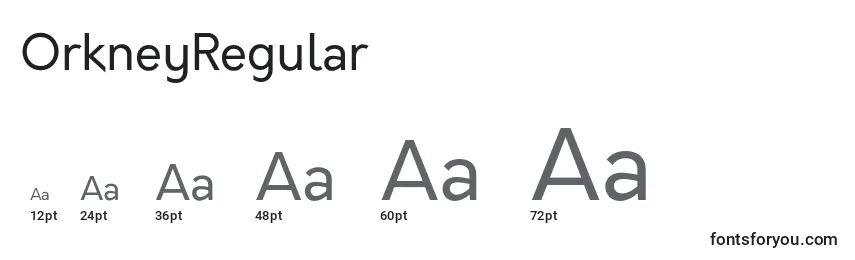 OrkneyRegular Font Sizes