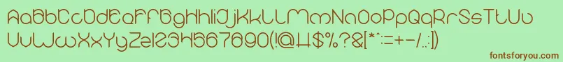 MICHELLE Light Font – Brown Fonts on Green Background