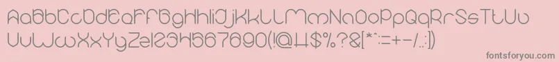 MICHELLE Light Font – Gray Fonts on Pink Background