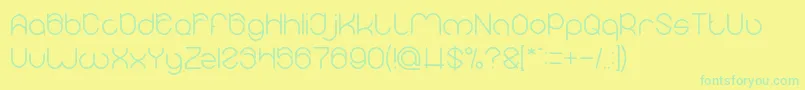 MICHELLE Light Font – Green Fonts on Yellow Background