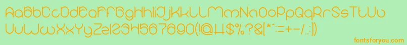 MICHELLE Light Font – Orange Fonts on Green Background