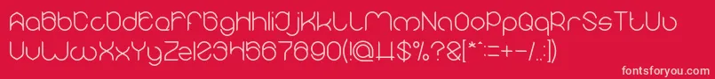 MICHELLE Light Font – Pink Fonts on Red Background